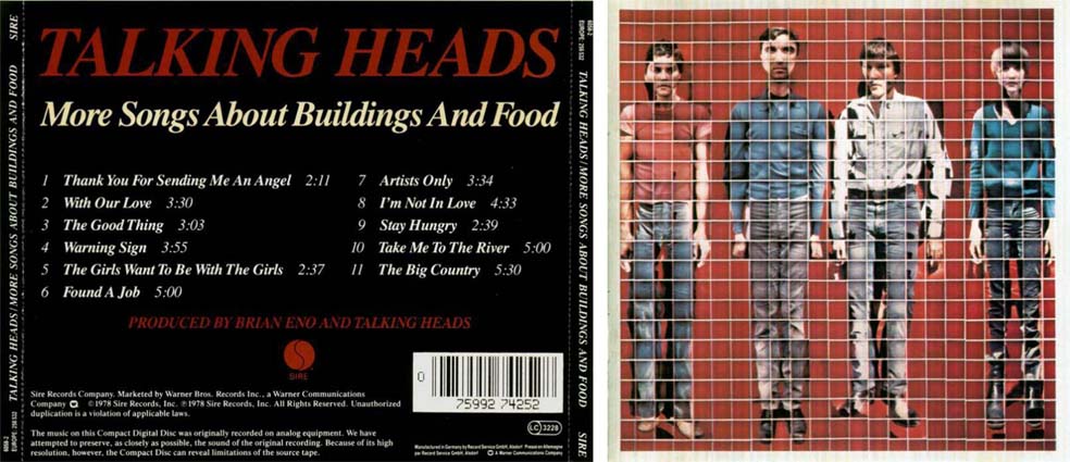 TALKING HEADS more songs about buildings and food